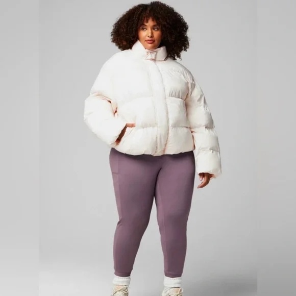 Fabletics Essential Puffer in Bone - Picture 3 of 5